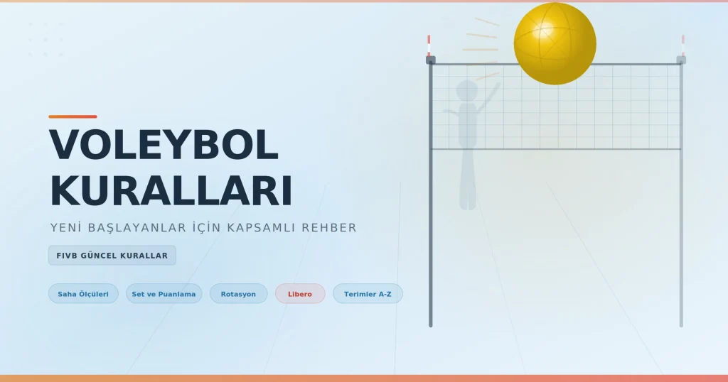 Voleybol kuralları kapsamlı rehber kapak görseli file ve voleybol topu